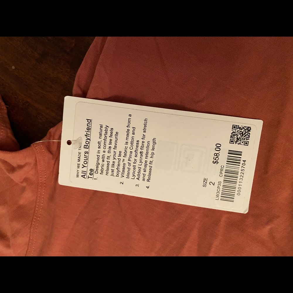 Lululemon all yours boyfriend tee with tags